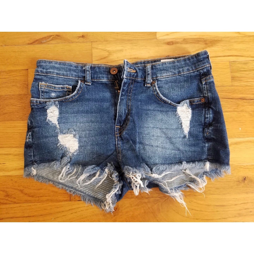 H&M Trashed Denim Shorts